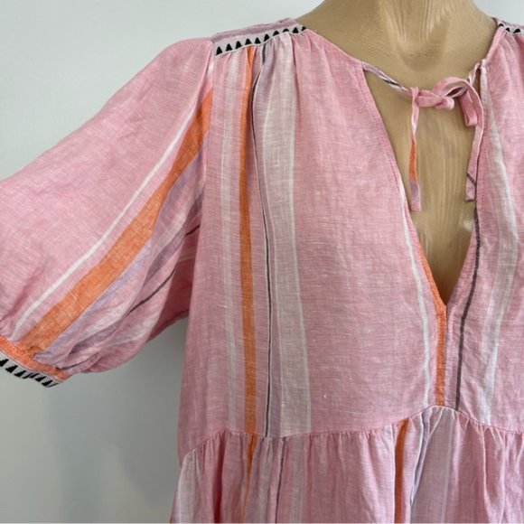 LEMLEM x h&m PINK STRIPED TUNIC DRESS LARGE - Picture 5 of 16